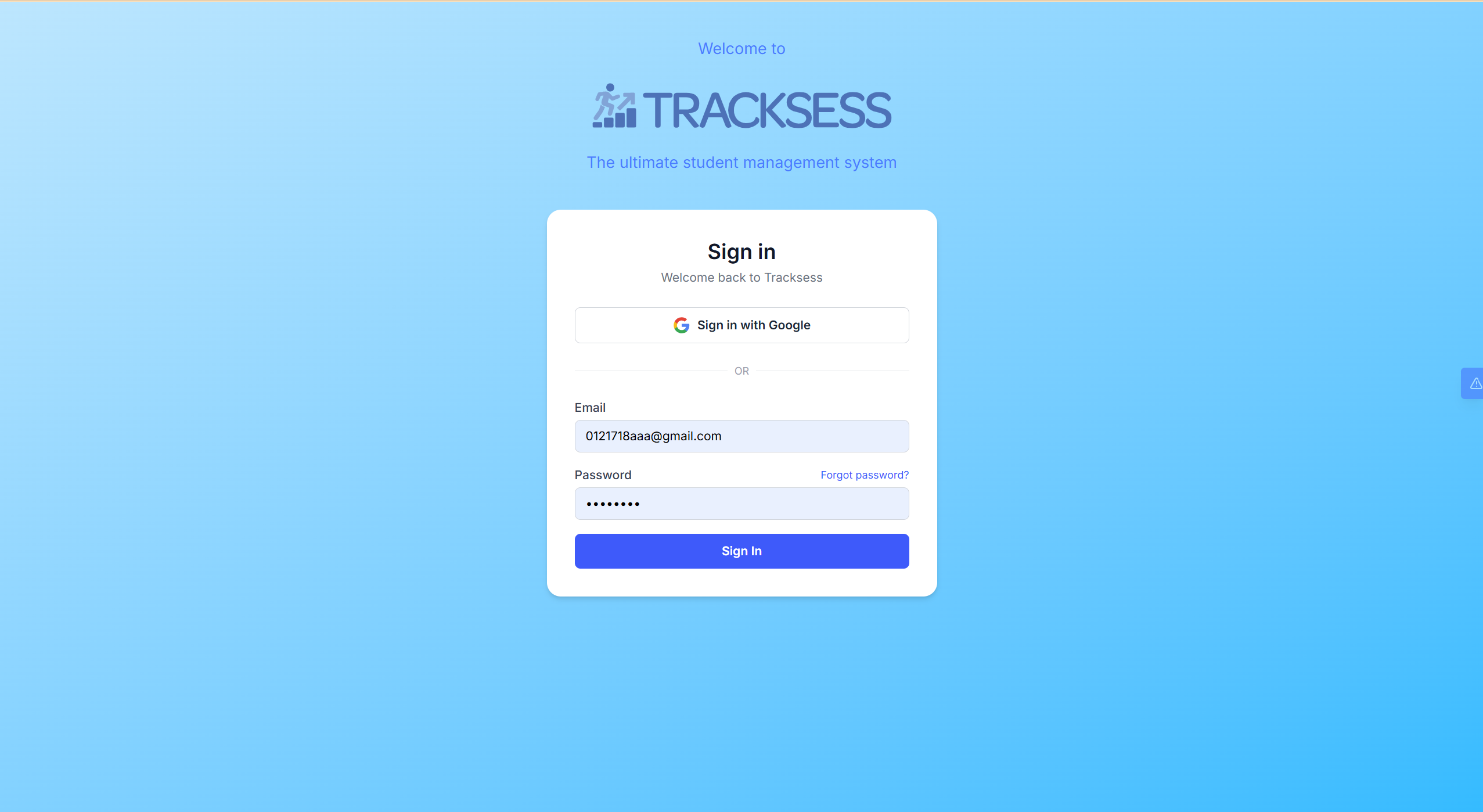 Tracksess - Student Management System